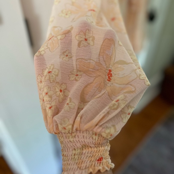 Free People Cherry Blossom Sheer Bright Floral Blouse
(Oversized small) - Picture 5 of 5